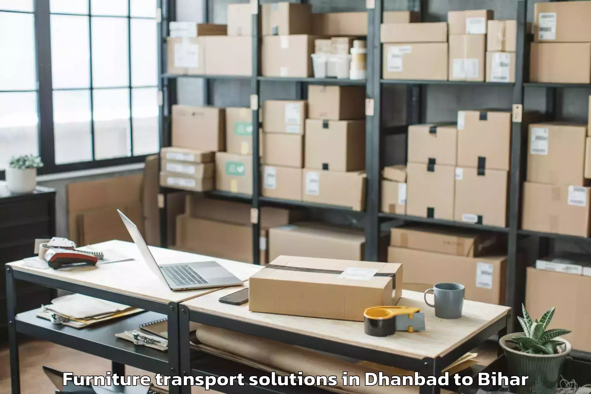 Professional Dhanbad to Amnour Furniture Transport Solutions